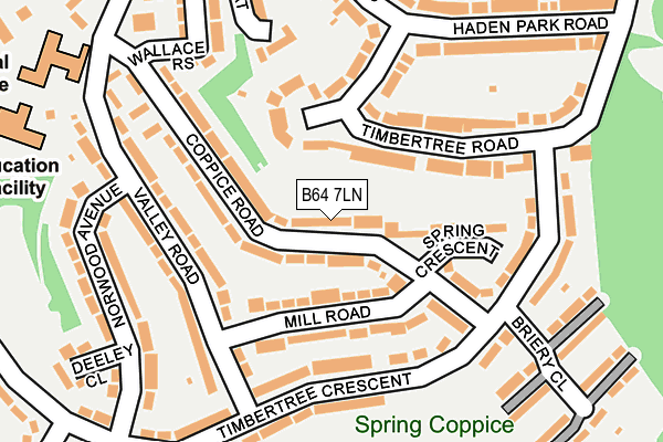 B64 7LN map - OS OpenMap – Local (Ordnance Survey)
