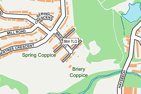 B64 7LQ map - OS OpenMap – Local (Ordnance Survey)