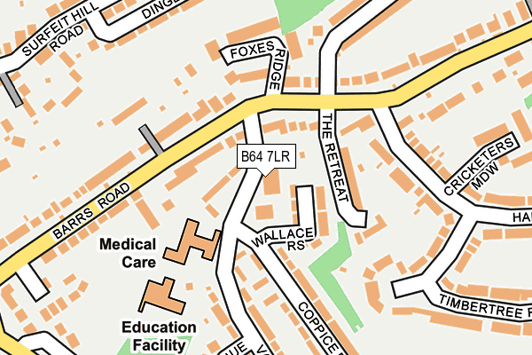 B64 7LR map - OS OpenMap – Local (Ordnance Survey)