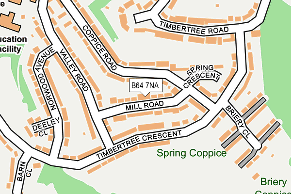 B64 7NA map - OS OpenMap – Local (Ordnance Survey)