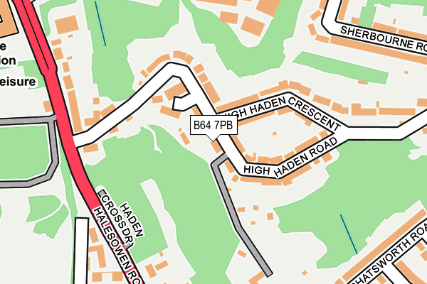 B64 7PB map - OS OpenMap – Local (Ordnance Survey)