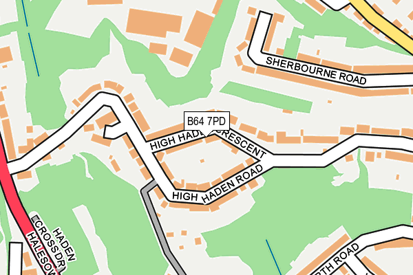 B64 7PD map - OS OpenMap – Local (Ordnance Survey)