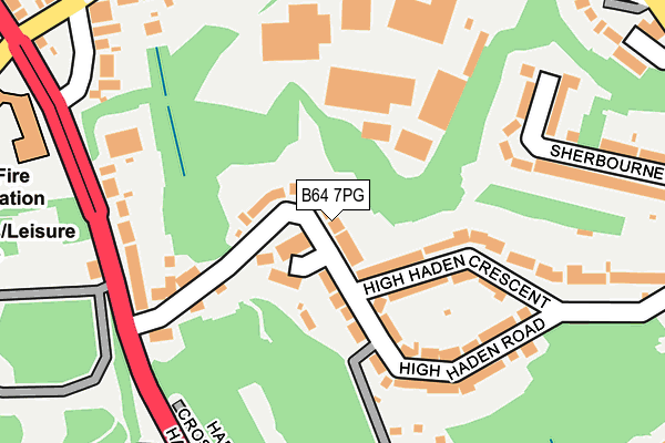 B64 7PG map - OS OpenMap – Local (Ordnance Survey)