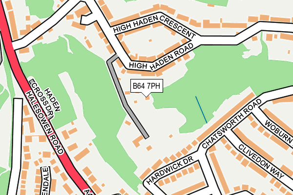 B64 7PH map - OS OpenMap – Local (Ordnance Survey)