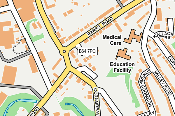 B64 7PQ map - OS OpenMap – Local (Ordnance Survey)