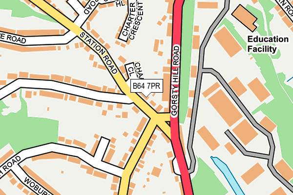 B64 7PR map - OS OpenMap – Local (Ordnance Survey)
