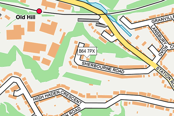 B64 7PX map - OS OpenMap – Local (Ordnance Survey)
