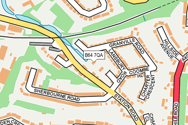 B64 7QA map - OS OpenMap – Local (Ordnance Survey)