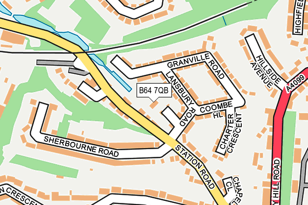 B64 7QB map - OS OpenMap – Local (Ordnance Survey)