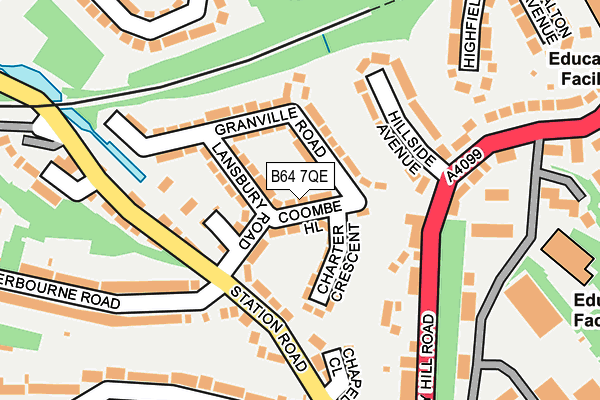 B64 7QE map - OS OpenMap – Local (Ordnance Survey)