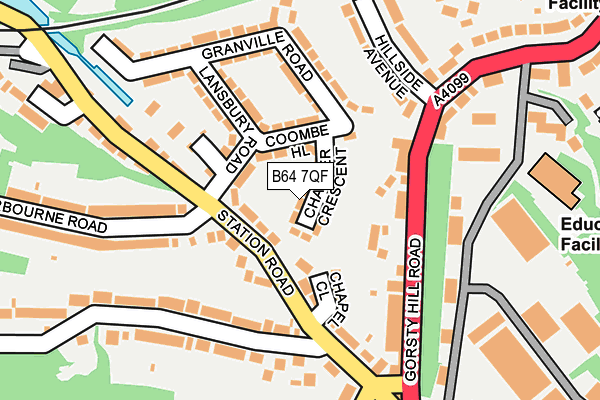 B64 7QF map - OS OpenMap – Local (Ordnance Survey)