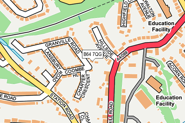 B64 7QG map - OS OpenMap – Local (Ordnance Survey)