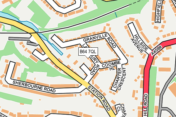 B64 7QL map - OS OpenMap – Local (Ordnance Survey)