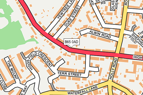 B65 0AD map - OS OpenMap – Local (Ordnance Survey)