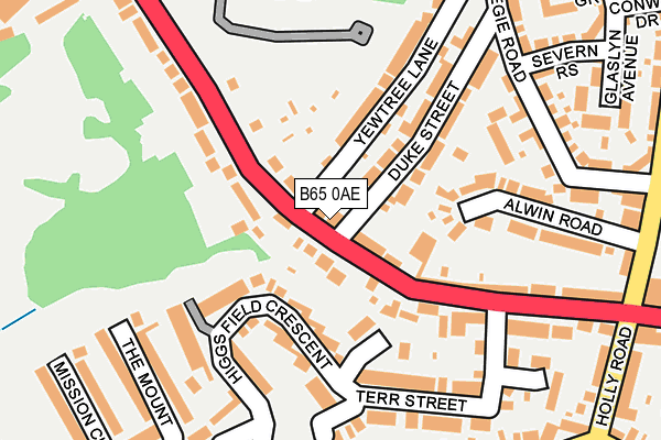 B65 0AE map - OS OpenMap – Local (Ordnance Survey)