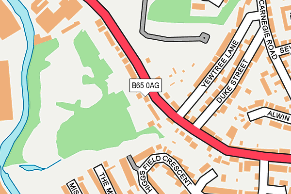 B65 0AG map - OS OpenMap – Local (Ordnance Survey)