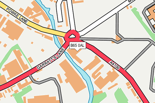 B65 0AL map - OS OpenMap – Local (Ordnance Survey)