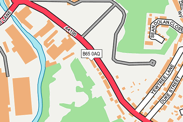 B65 0AQ map - OS OpenMap – Local (Ordnance Survey)