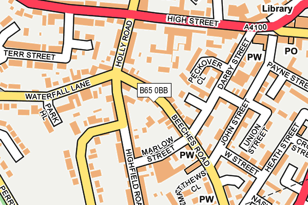 B65 0BB map - OS OpenMap – Local (Ordnance Survey)