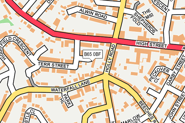 B65 0BF map - OS OpenMap – Local (Ordnance Survey)