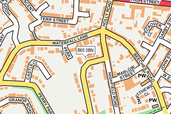 B65 0BN map - OS OpenMap – Local (Ordnance Survey)