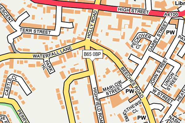 B65 0BP map - OS OpenMap – Local (Ordnance Survey)