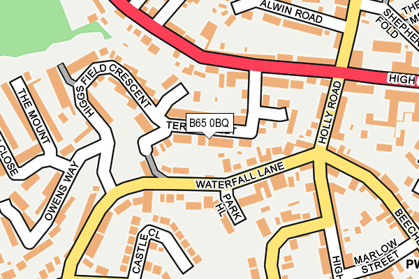 B65 0BQ map - OS OpenMap – Local (Ordnance Survey)