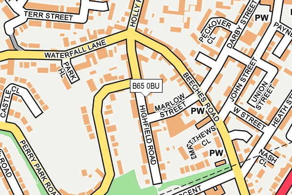 B65 0BU map - OS OpenMap – Local (Ordnance Survey)