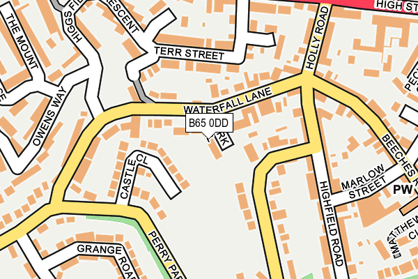 B65 0DD map - OS OpenMap – Local (Ordnance Survey)