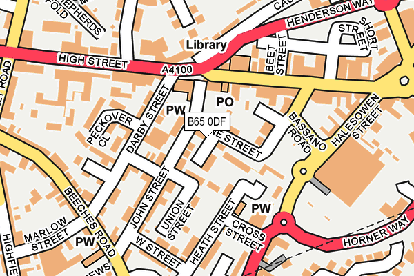 B65 0DF map - OS OpenMap – Local (Ordnance Survey)
