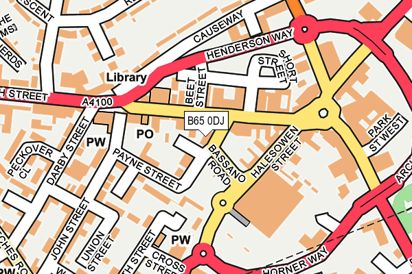 B65 0DJ map - OS OpenMap – Local (Ordnance Survey)