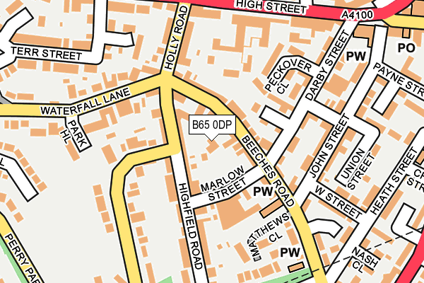 B65 0DP map - OS OpenMap – Local (Ordnance Survey)