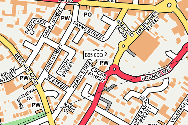 B65 0DQ map - OS OpenMap – Local (Ordnance Survey)