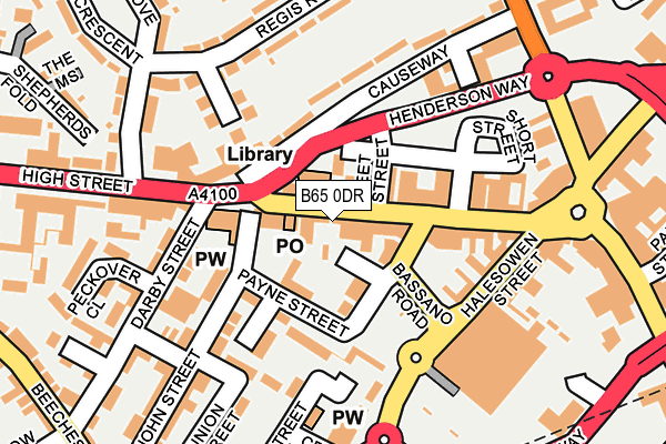 B65 0DR map - OS OpenMap – Local (Ordnance Survey)