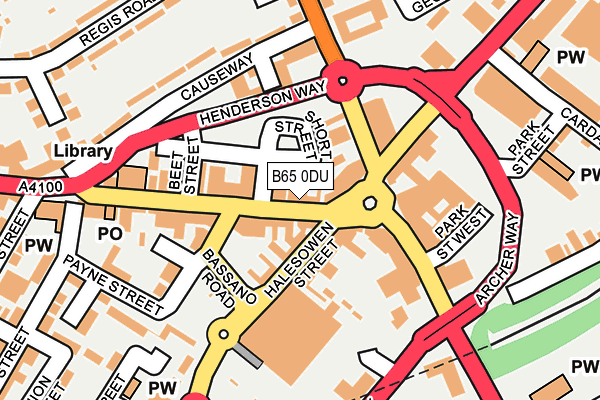 B65 0DU map - OS OpenMap – Local (Ordnance Survey)