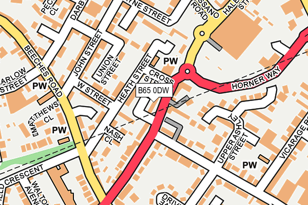 B65 0DW map - OS OpenMap – Local (Ordnance Survey)