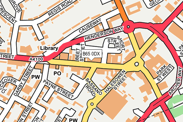 B65 0DX map - OS OpenMap – Local (Ordnance Survey)