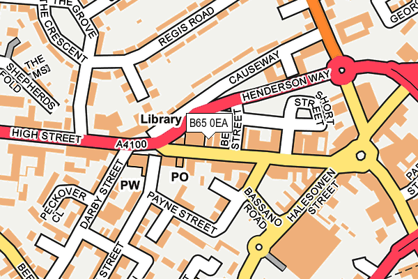 B65 0EA map - OS OpenMap – Local (Ordnance Survey)