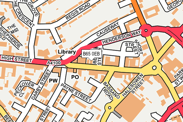 B65 0EB map - OS OpenMap – Local (Ordnance Survey)