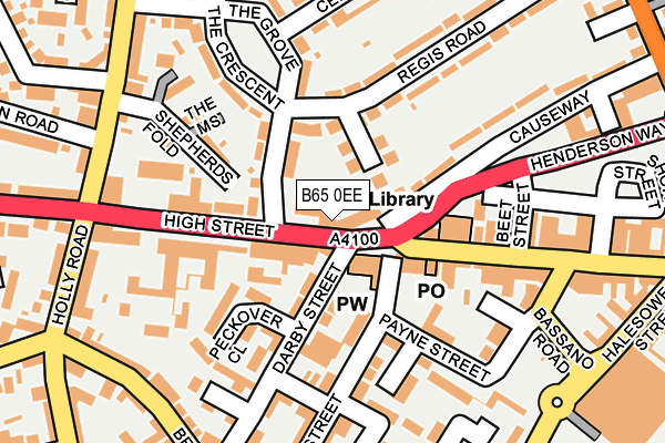 B65 0EE map - OS OpenMap – Local (Ordnance Survey)