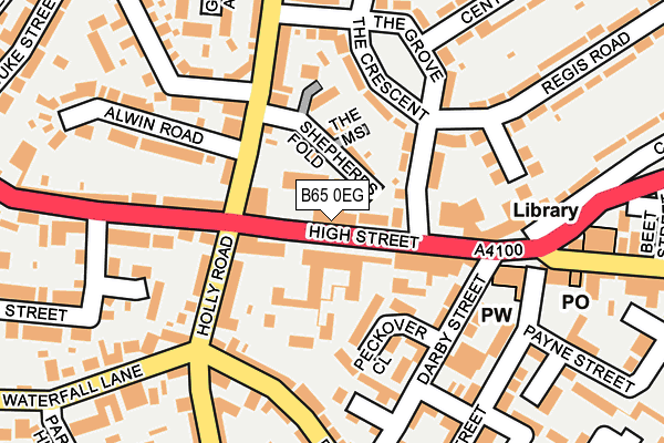B65 0EG map - OS OpenMap – Local (Ordnance Survey)