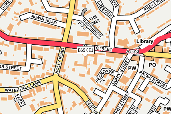 B65 0EJ map - OS OpenMap – Local (Ordnance Survey)