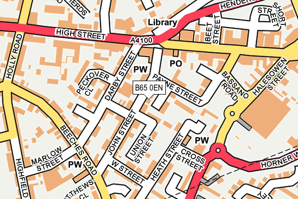 B65 0EN map - OS OpenMap – Local (Ordnance Survey)