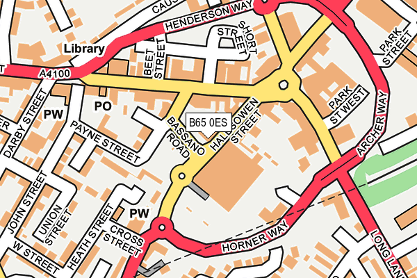 B65 0ES map - OS OpenMap – Local (Ordnance Survey)