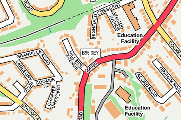 B65 0EY map - OS OpenMap – Local (Ordnance Survey)