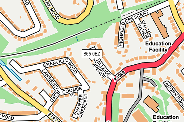 B65 0EZ map - OS OpenMap – Local (Ordnance Survey)