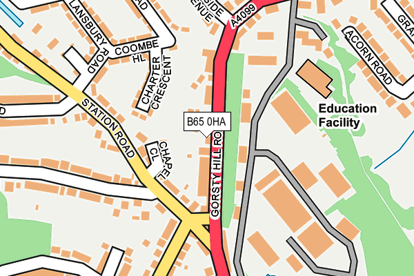 B65 0HA map - OS OpenMap – Local (Ordnance Survey)