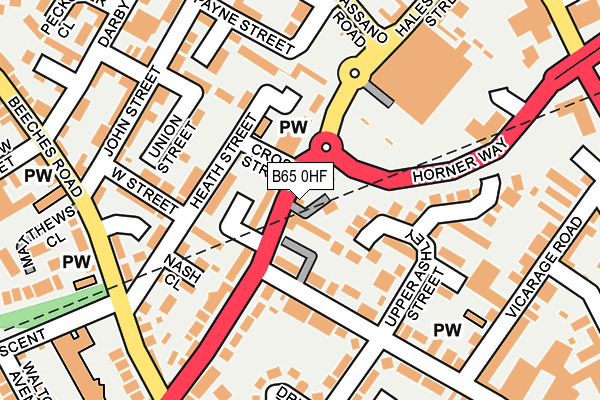 B65 0HF map - OS OpenMap – Local (Ordnance Survey)