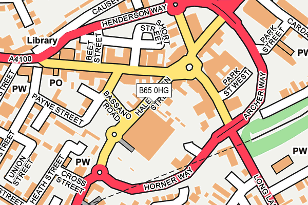 B65 0HG map - OS OpenMap – Local (Ordnance Survey)