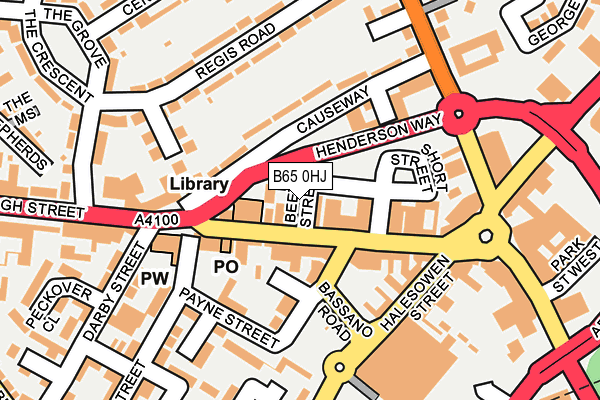 B65 0HJ map - OS OpenMap – Local (Ordnance Survey)